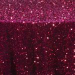 Wine Velvet Sequin - 132" Round